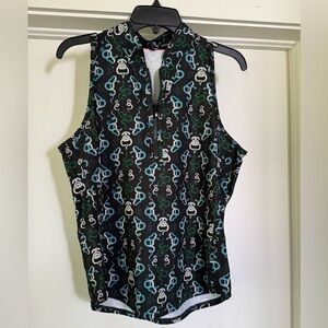 Greyson snake patterned Vesta quarter zip mock neck tank in Jesper Serpentine